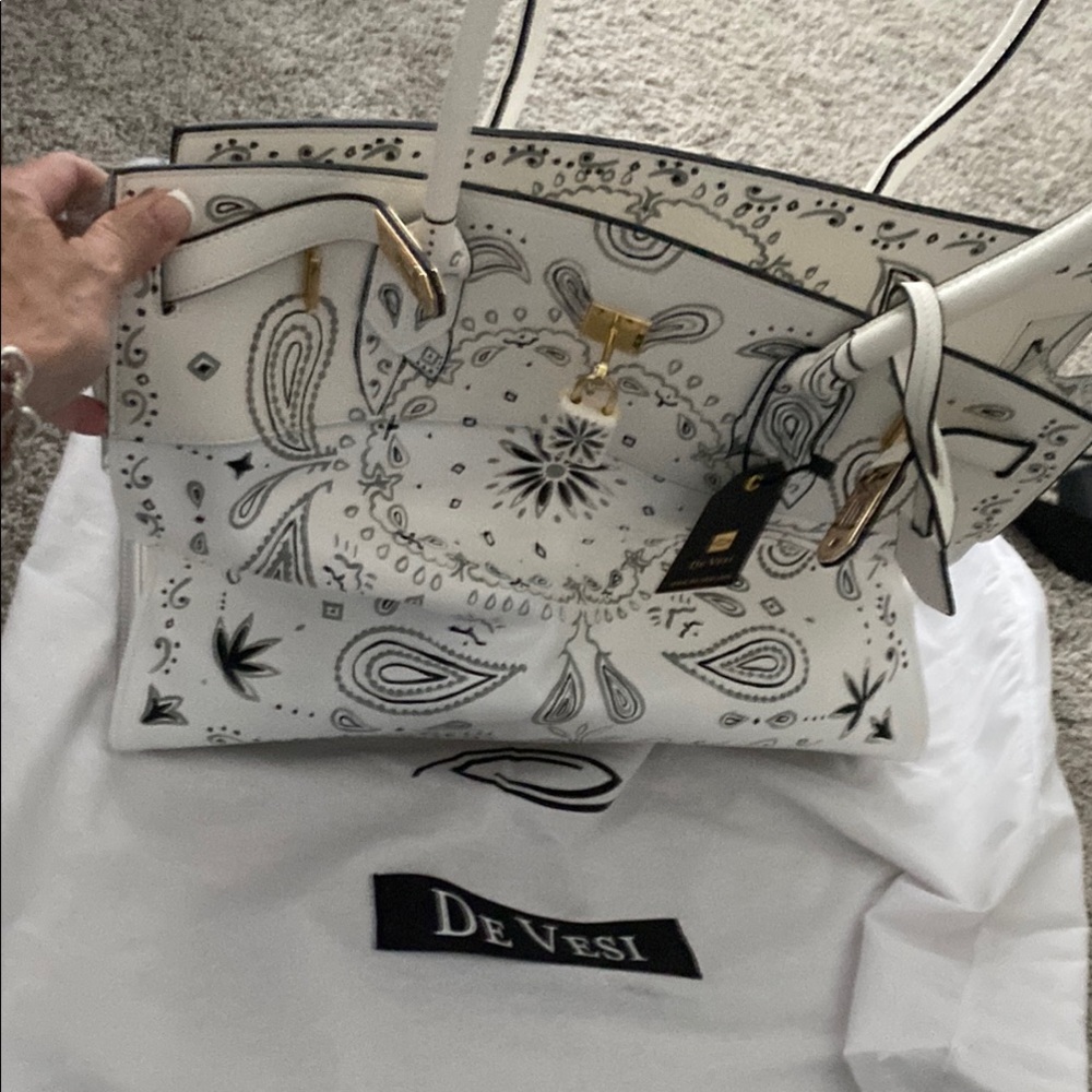 Mystical White and Black Celestial Tote Bag